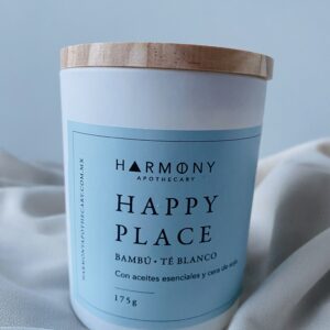 Vela para masaje con aceite esencial - HAPPY PLACE - Bambú y té blanco